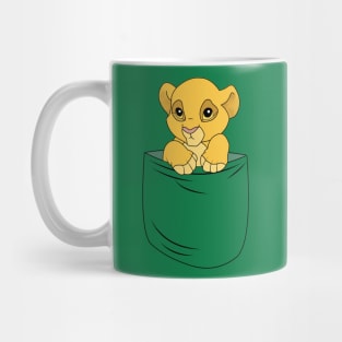A lion in a pocket Mug